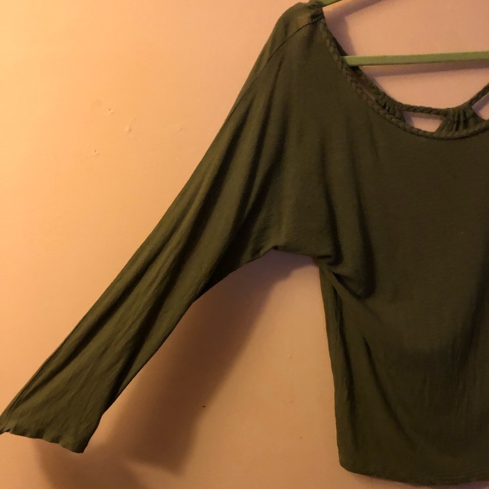 Olive green top